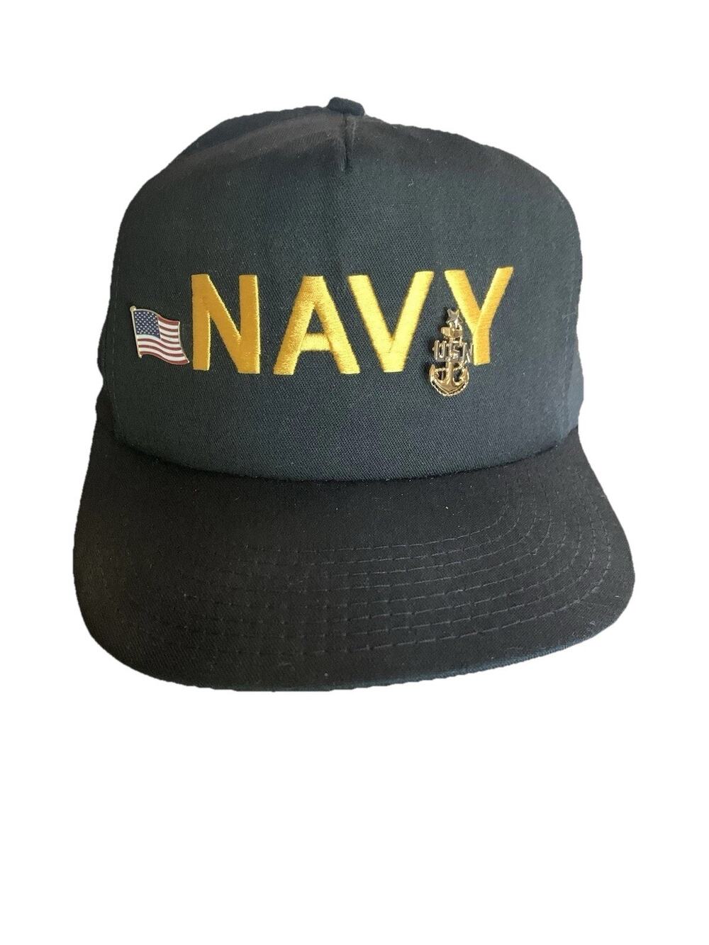 US Navy NC Navy Counselor Utility Ball Cap Hat with Badge Bancroft Made in USA